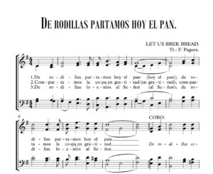 DE RODILLAS PARTAMOS HOY EL PAN